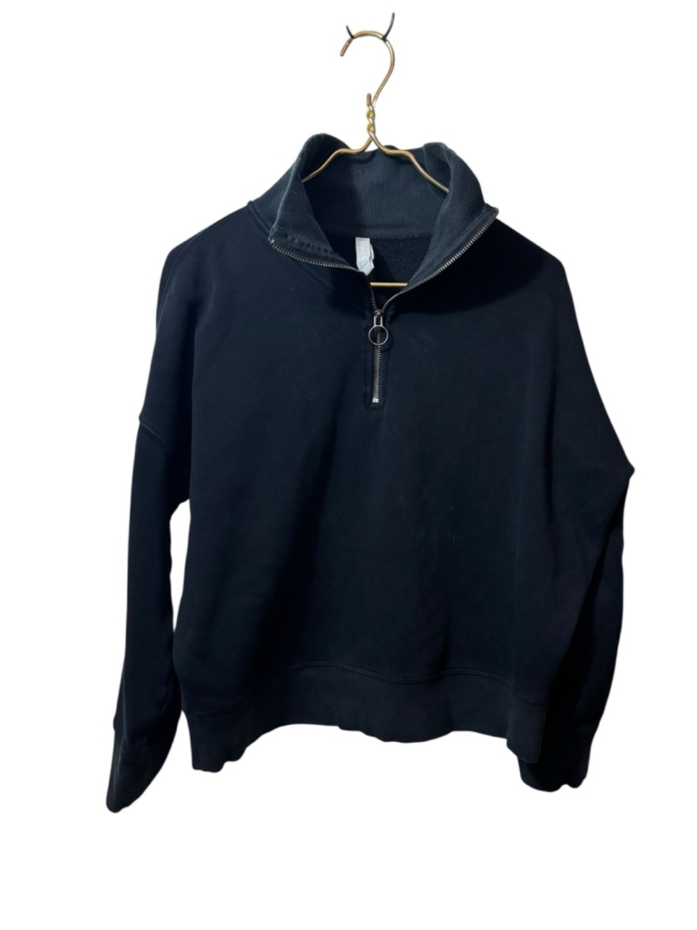 Athleta Black Half-Zip Pullover Medium - image 1
